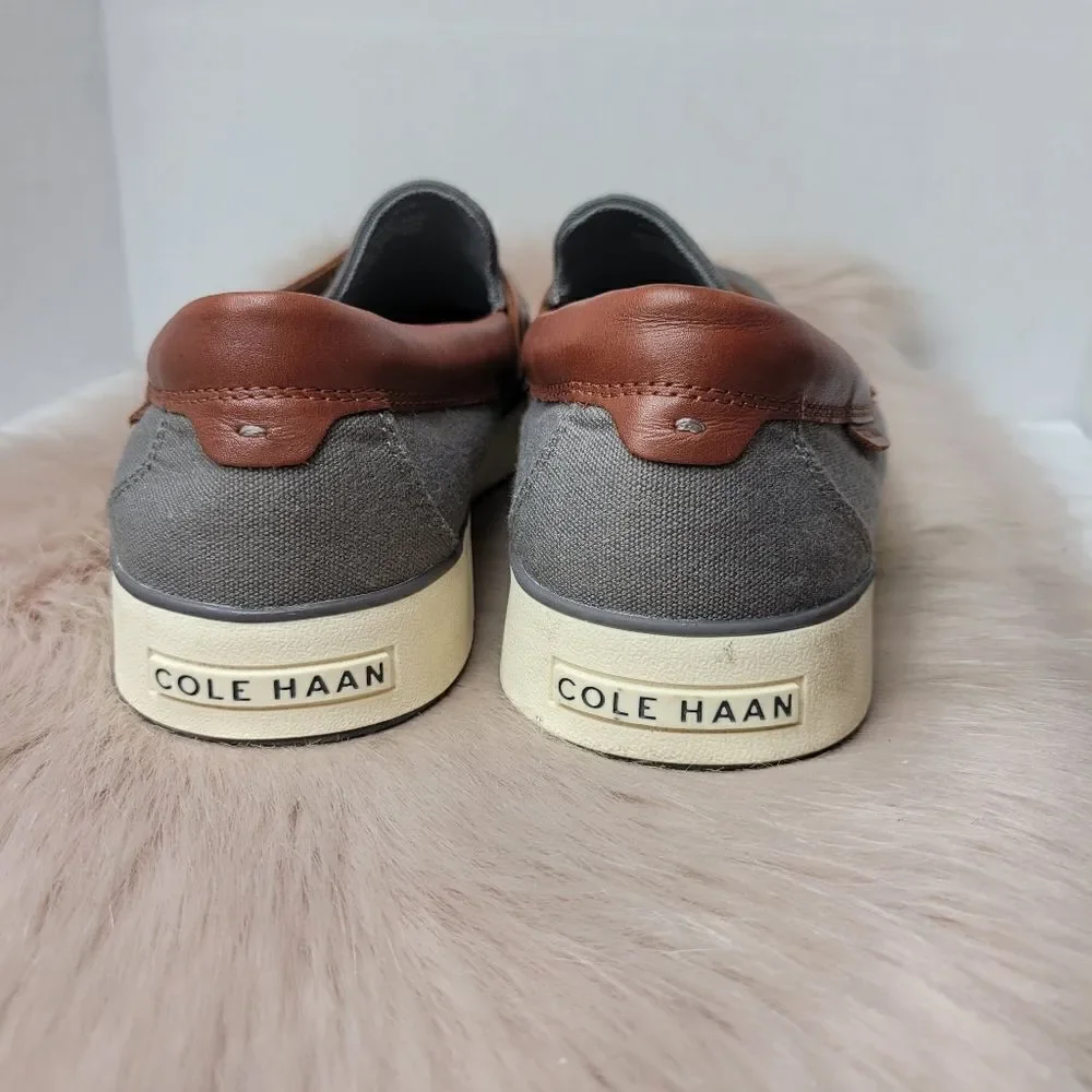 Cole Haan Nantucket 2.0 Penny Slip on Loafers Gray/Woodbury C33800 Size 8.5M